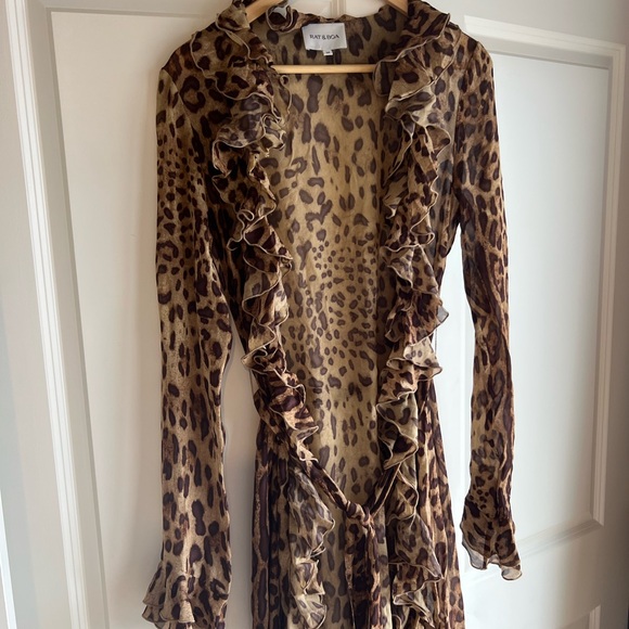 Rat & Boa Animal Print Ruffle Dress - Picture 4 of 8